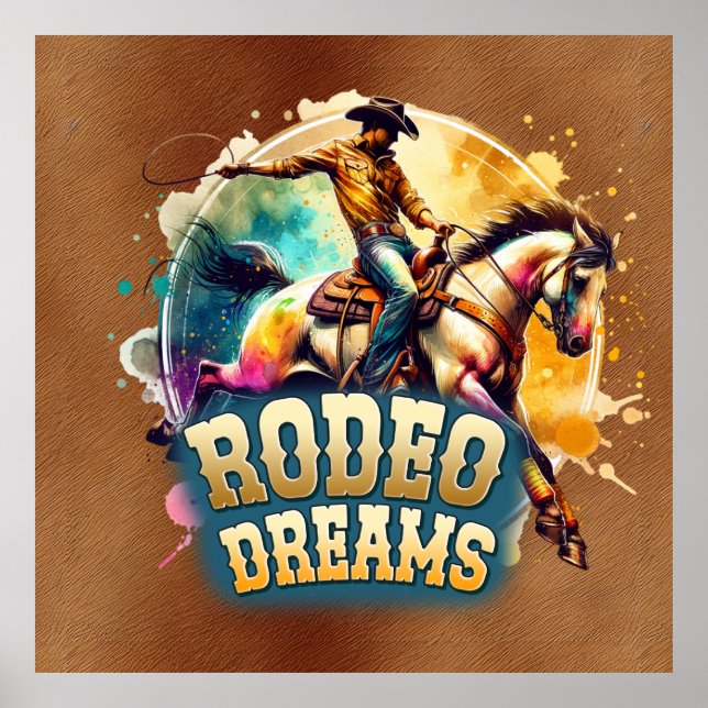 Poster Sonhos legal com o Cowboy Rodeo (Frente)