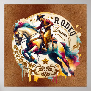 Poster Sonhos legal com o Cowboy Rodeo