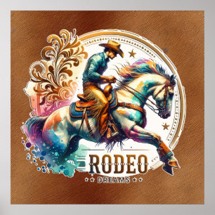 Poster Sonhos legal com o Cowboy Rodeo