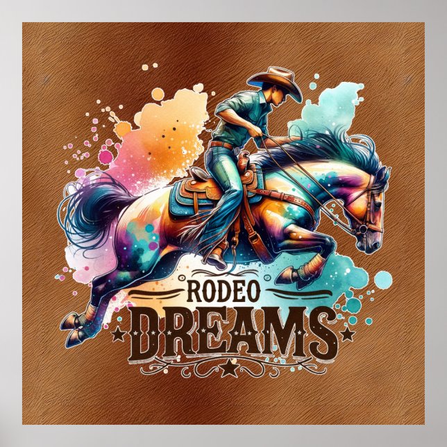 Poster Sonhos legal com o Cowboy Rodeo (Frente)