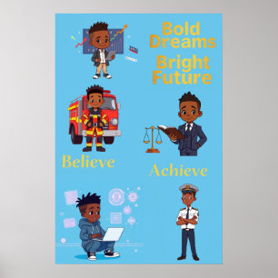 Poster Sonhos Negros Futuro Brilhante