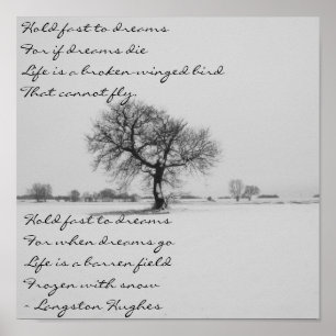 Pôster Sonhos por Langston Hughes