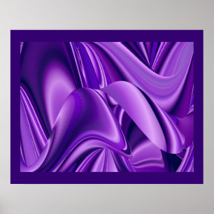 Pôster Sonhos Roxos, Arte Abstrata de Arco-Íris Fantasia