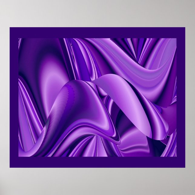 Pôster Sonhos Roxos, Arte Abstrata de Arco-Íris Fantasia (Frente)