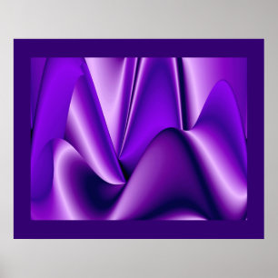 Poster Sonhos Roxos, Arte Abstrata de Arco-Íris Fantasia