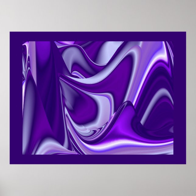 Pôster Sonhos Roxos, Arte Arco Arco-Íris Abstrato Fantasi (Frente)
