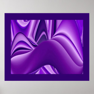 Pôster Sonhos Roxos, Arte de Chuva de Cores Abstrata e Fa