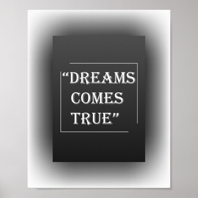 Poster Sonhos se Tornam Realidade - Inspirador (Frente)
