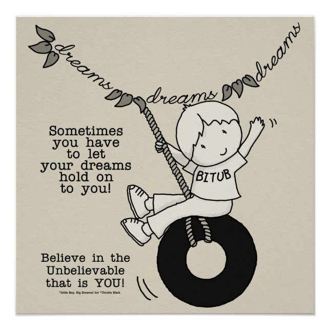 Pôster Sonhos te seguram (Frente)