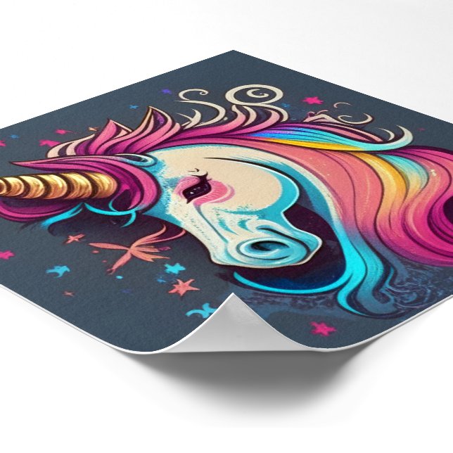 Poster Sonhos Unicórn (Borda)