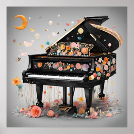Poster Sonhos Whimsical Piano