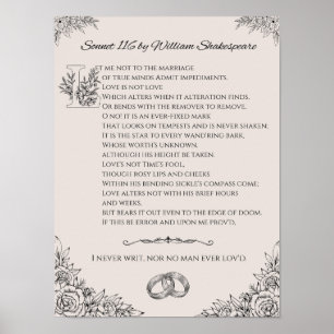Poster Sonnet 116 por William Shakespeare poster/wall art