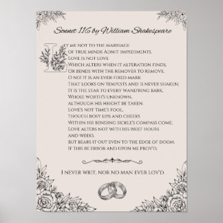 Poster Sonnet 116 por William Shakespeare poster/wall art