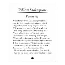Sonnet 2 de William Shakespeare