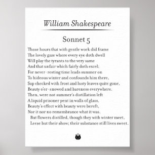 Poster Sonnet 5 por William Shakespeare