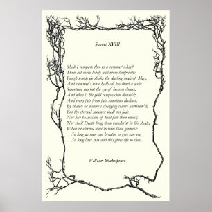 Poster Sonnet nº 18 por William Shakespeare
