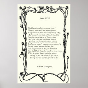 Poster Sonnet nº 18 por William Shakespeare
