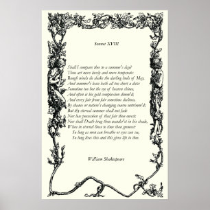 Poster Sonnet nº 18 por William Shakespeare