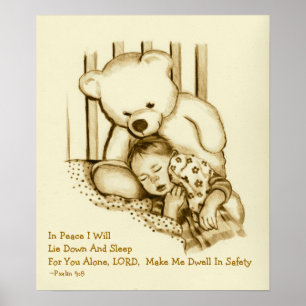 Poster Sono seguro: Verso da bíblia: Urso de ursinho com