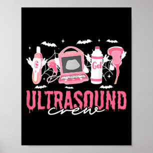 Poster Sonógrafo de tripulante ultrassônico Halloween Vas
