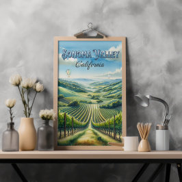 Poster Sonoma Valley California Wine Country
