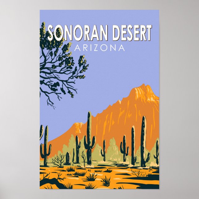 Poster Sonoran Desert Arizona Vintage Art (Frente)