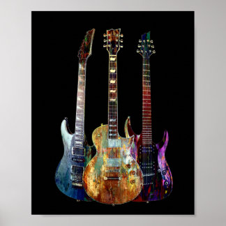 Poster Sons de música. Violão colorido