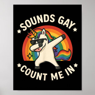 Poster Sons - Gay Conte-Me No Orgulho Lgbt Do Unicorn