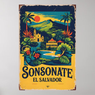 Poster Sonsonate El Salvador Vintage