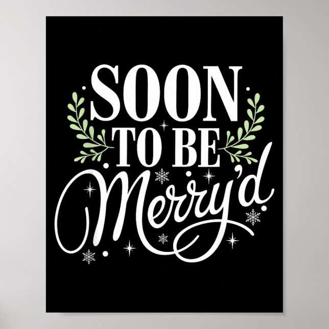 Poster Soon To Be Merry'd Christmas Engaged Fiance Santa  (Frente)