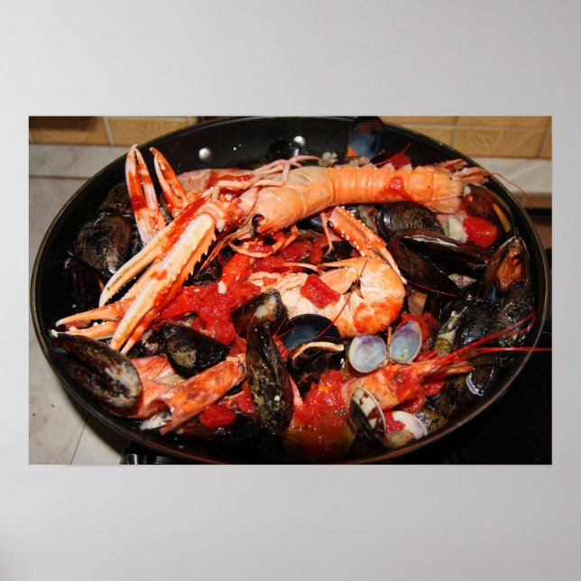 Poster Sopa de frutos do mar (Frente)