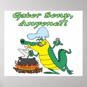 Poster sopa de gator qualquer desenho de cozinhar de jaca