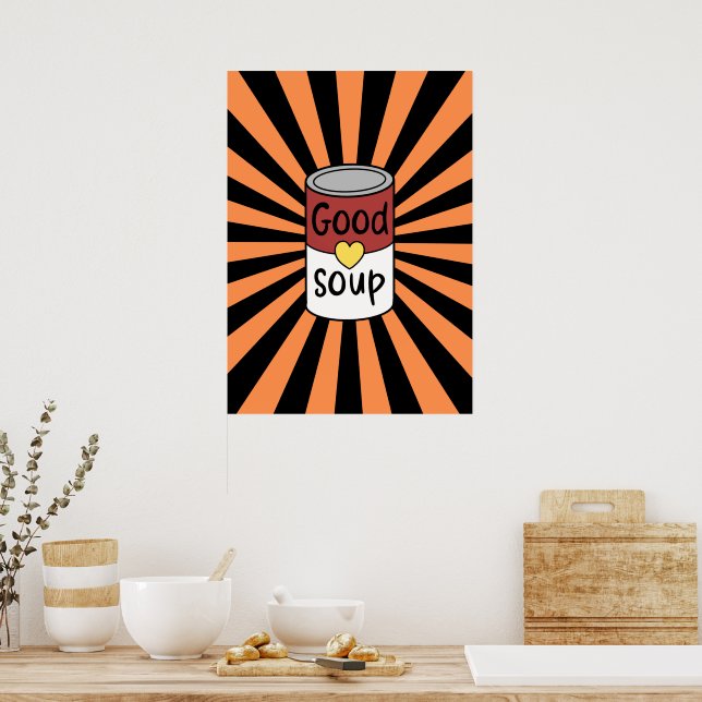 Poster Sopa retrô (Cozinha)