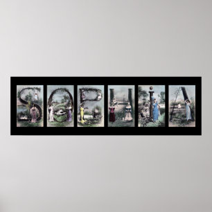 Poster SOPHIA - Alphabet - Letra Name Art