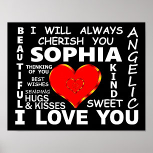 Poster Sophia I Te Amo