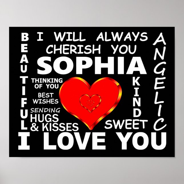 Poster Sophia I Te Amo (Frente)