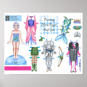 Poster Sophie Fantasy Hero Paper Doll - Tocar ou Exibir