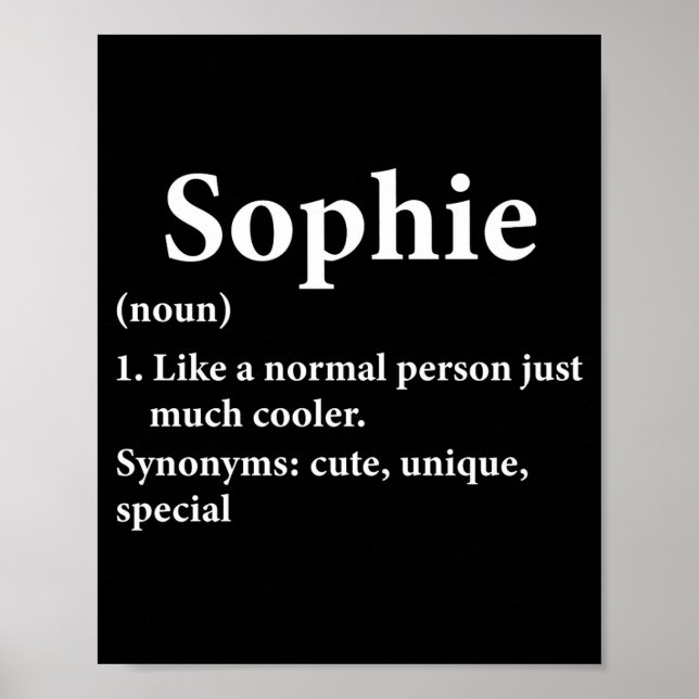 Poster Sophie Name Definition Funny D  (Frente)
