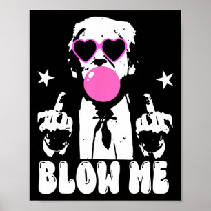 Poster Sopro-me Engraçado Tremor Rosa Goma-Bolo Donald Tr