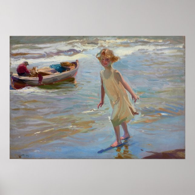 Poster Sorolla - Nina na Praia, Valência (Frente)