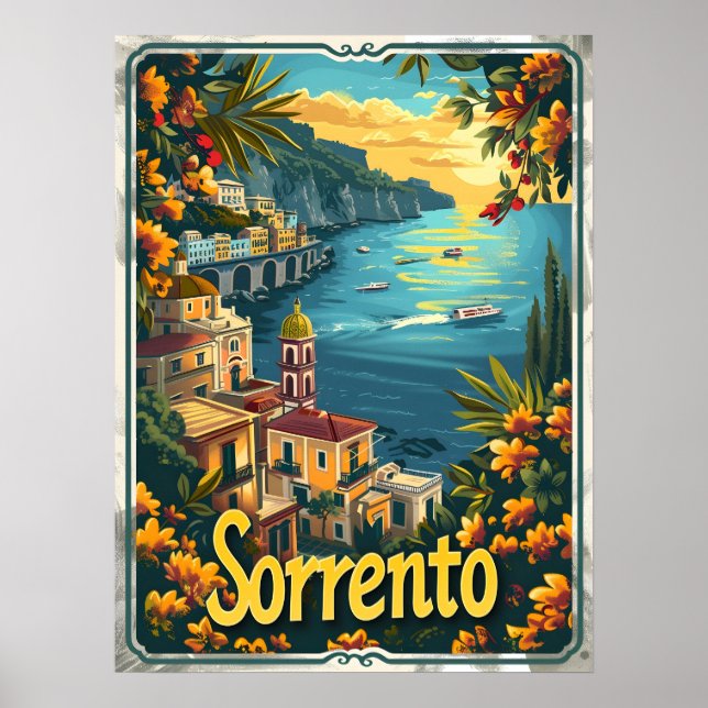 Poster Sorrento Vintage (Frente)
