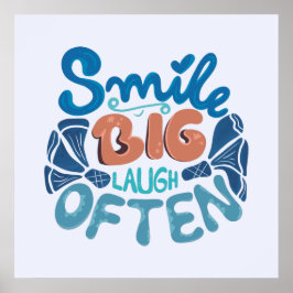 Poster Sorria Muito Ria Frequentemente: Mensagem Comovent