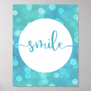 Poster Sorriso! Arte inspirador da parede das citações