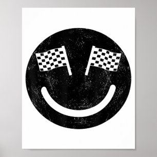 Poster Sorriso de corrida para festas de carros de corrid