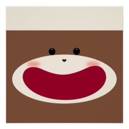 Pôster Sorriso de Macaco de Meia(Menino)Poster Brilhante
