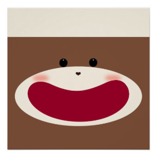 Pôster Sorriso de Macaco de Meia(Menino)Poster Brilhante