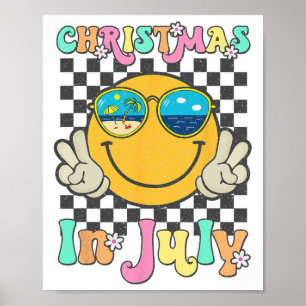 Poster Sorriso De Natal Em Julho Rosto De Verão Férias Na