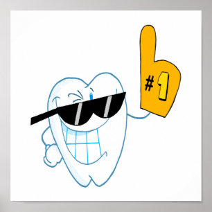 Poster Sorriso Número Um do Personagem de desenho animado