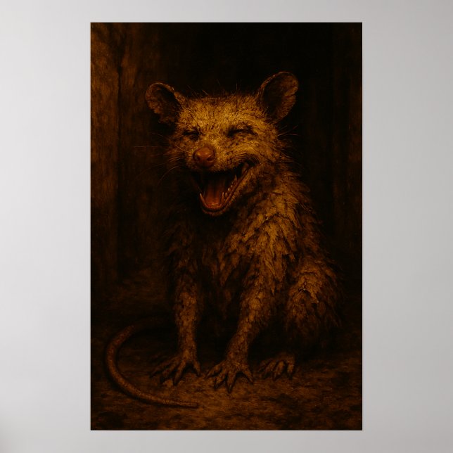 Poster Sorrisos são Grátis: Gambá do Beco com Riso Largo (Frente)