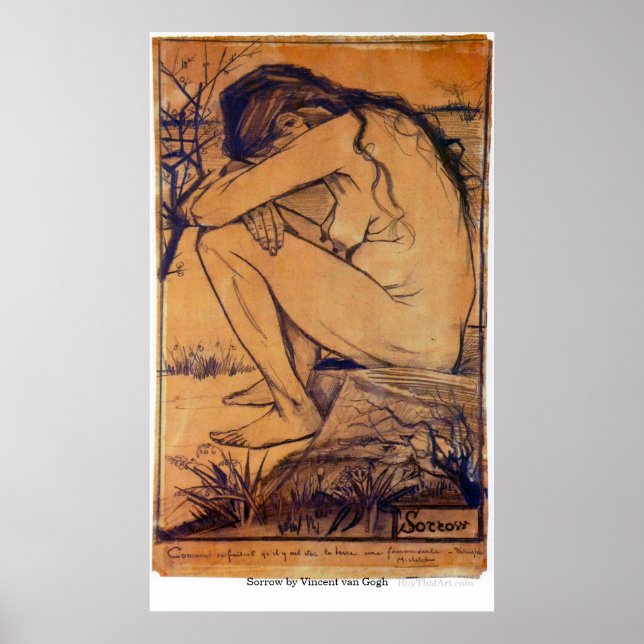 Poster Sorrow by Vincent van Gogh (Frente)